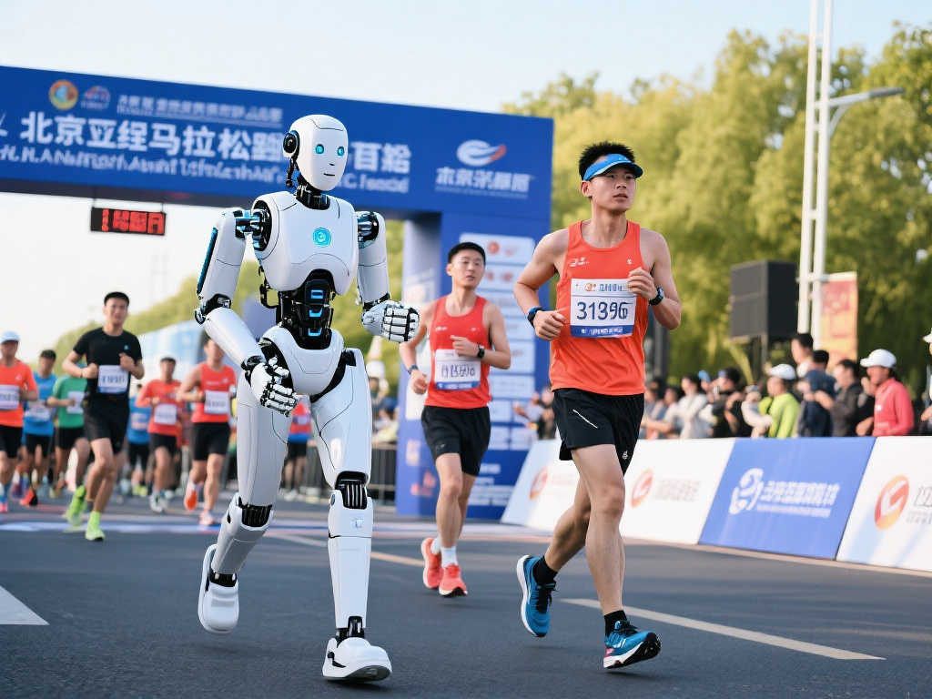全球首个半程马拉松人形机器人在北京亦庄起跑 全球首个半程马拉松人形机器人在北京亦庄起跑
